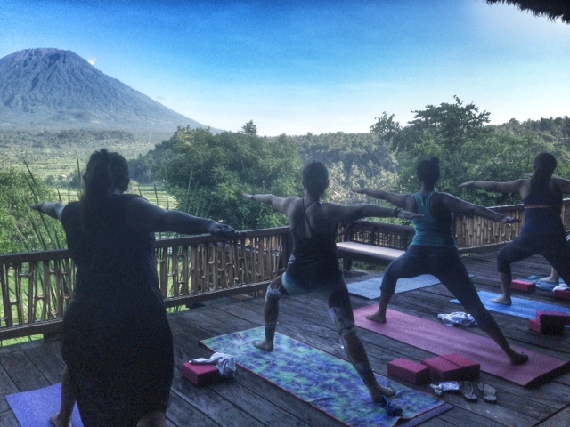 Bali Asli is nestled in the foot hills of Mount Agung, Bali’s most sacred mountain, surrounded by rice fields and breath taking views. Students will get to practie yoga in this stunning location followed by a trek and delicious brunch.